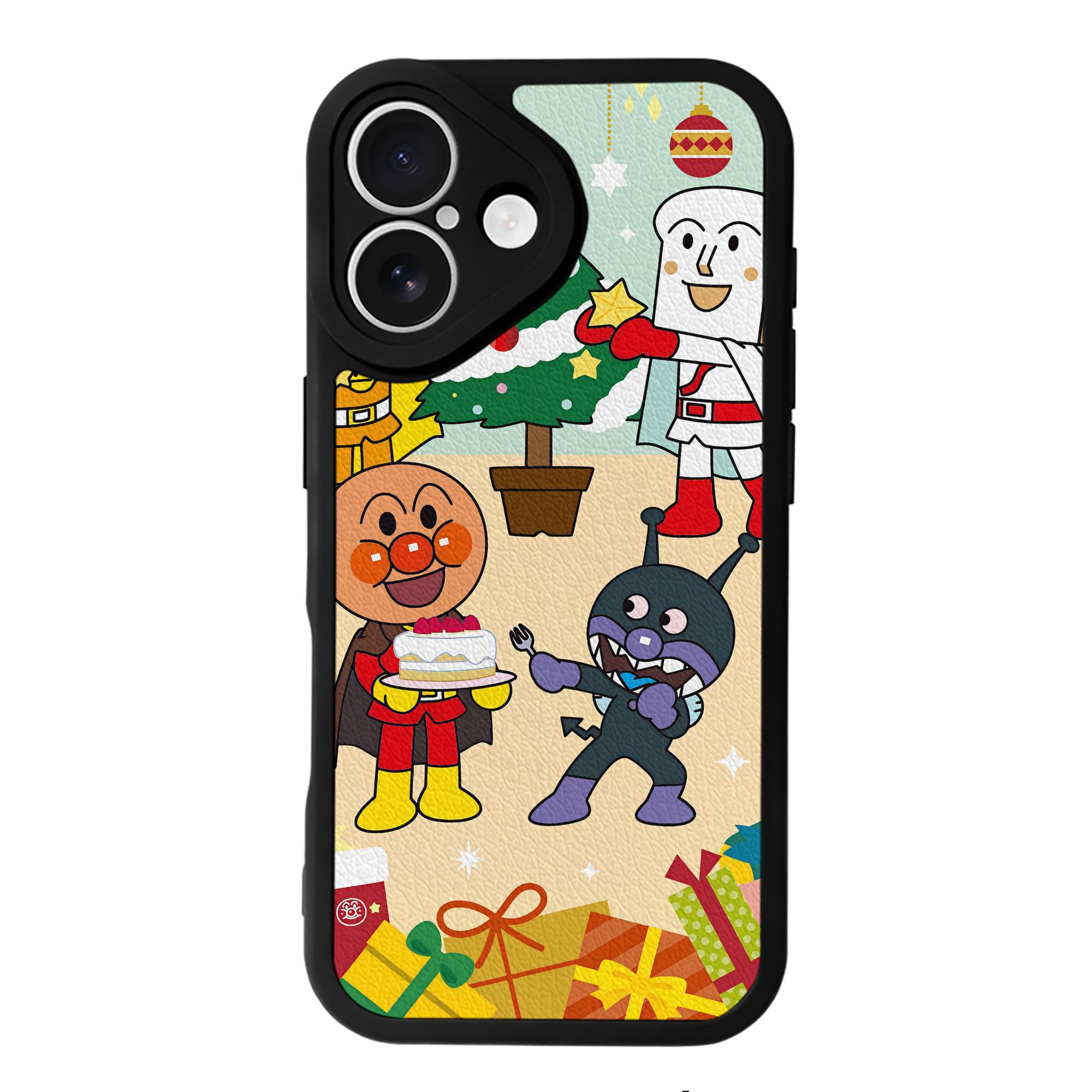 （画像用） アンパンマン Anpanman 【iPhone 16シリーズ対応】シリコンスマホケース（レザー調） 材質：シリコン